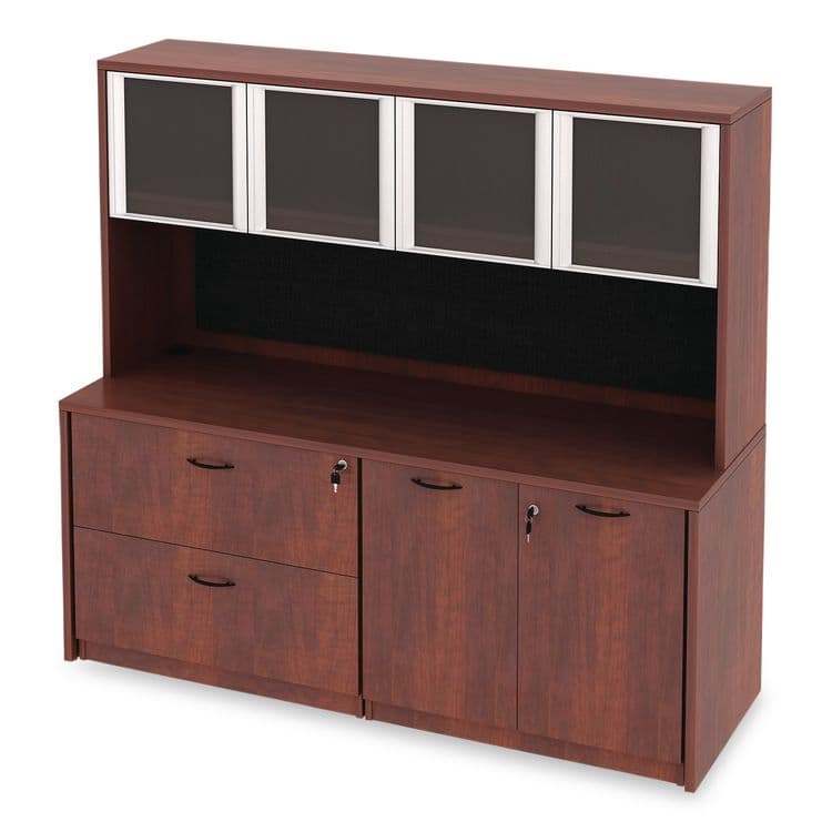 ALERA Alera Valencia Series Storage Cabinet, 34.13w x 22.78d x 29h, Medium Cherry (ALEVA613622MC) thumbnail 4