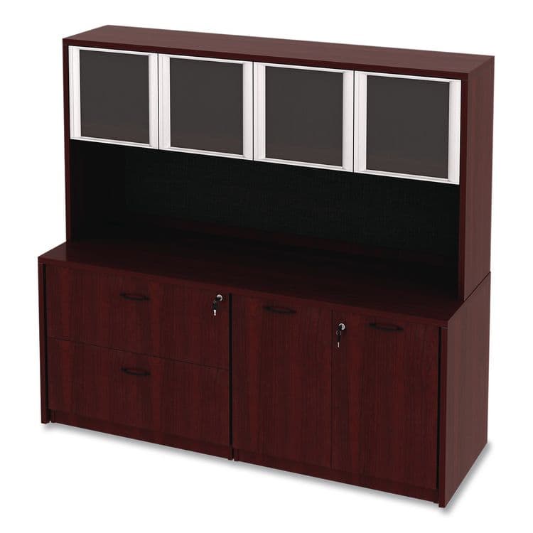 ALERA Alera Valencia Series Storage Cabinet, 34.13w x 22.78d x 29.5h, Mahogany (ALEVA613622MY) thumbnail 4