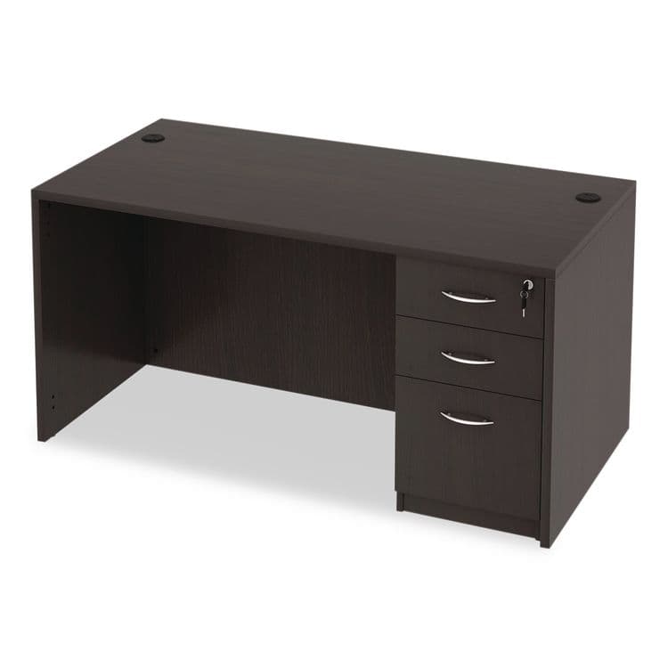 ALERA Alera Valencia Series Straight Front Desk Shell, 59.13" x 29.5" x 29.63", Espresso (ALEVA216030ES) thumbnail 3