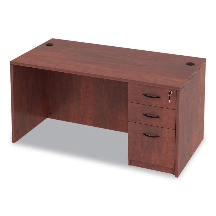 ALERA Alera Valencia Series Straight Front Desk Shell, 59.13" x 29.5" x 29.63", Medium Cherry (ALEVA216030MC) thumbnail 3