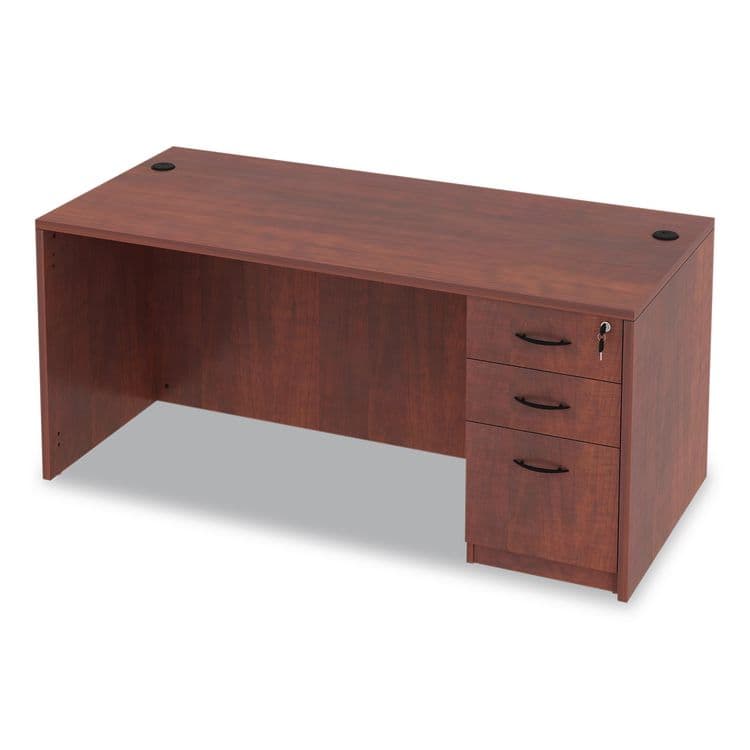 ALERA Alera Valencia Series Straight Front Desk Shell, 65" x 29.5" x 29.63", Medium Cherry (ALEVA216630MC) thumbnail 3