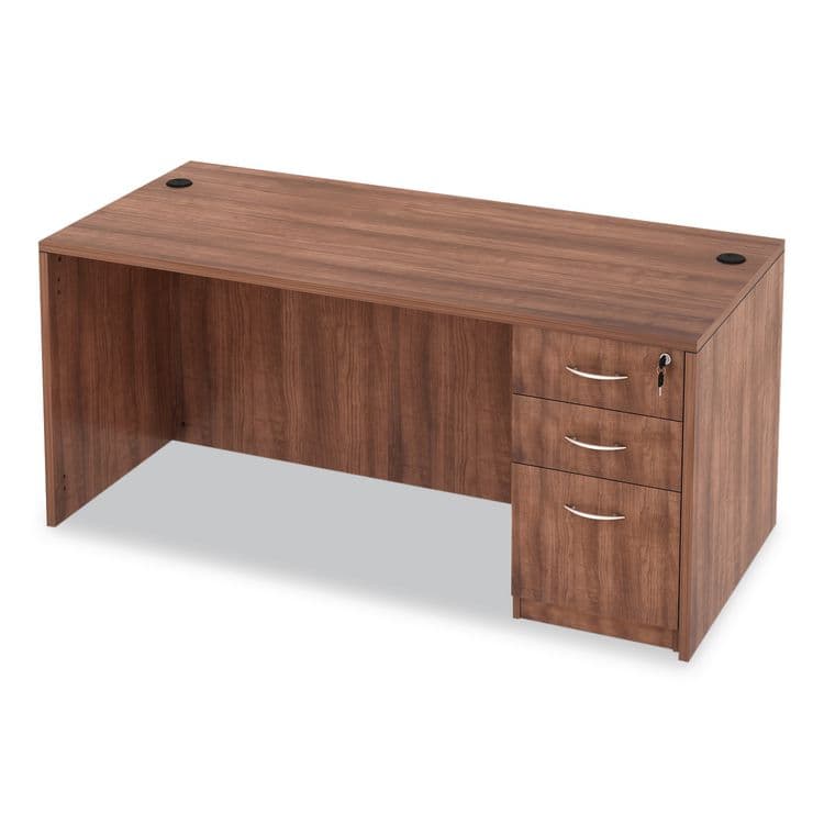 ALERA Alera Valencia Series Straight Front Desk Shell, 65" x 29.5" x 29.63", Modern Walnut (ALEVA216630WA) thumbnail 3