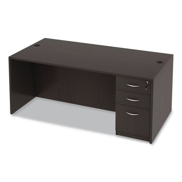 ALERA Alera Valencia Series Straight Front Desk Shell, 71" x 35.5" x 29.63", Espresso (ALEVA217236ES) thumbnail 3