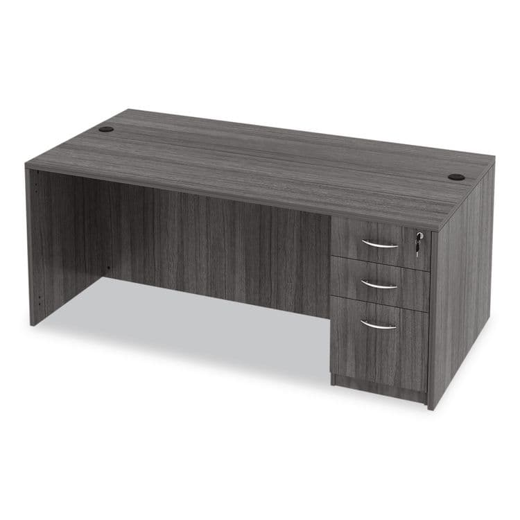 ALERA Alera Valencia Series Straight Front Desk Shell, 71" x 35.5" x 29.63", Gray (ALEVA217236GY) thumbnail 3