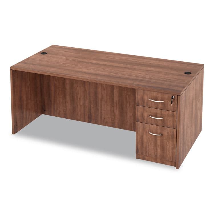 ALERA Alera Valencia Series Straight Front Desk Shell, 71" x 35.5" x 29.63", Modern Walnut (ALEVA217236WA) thumbnail 3