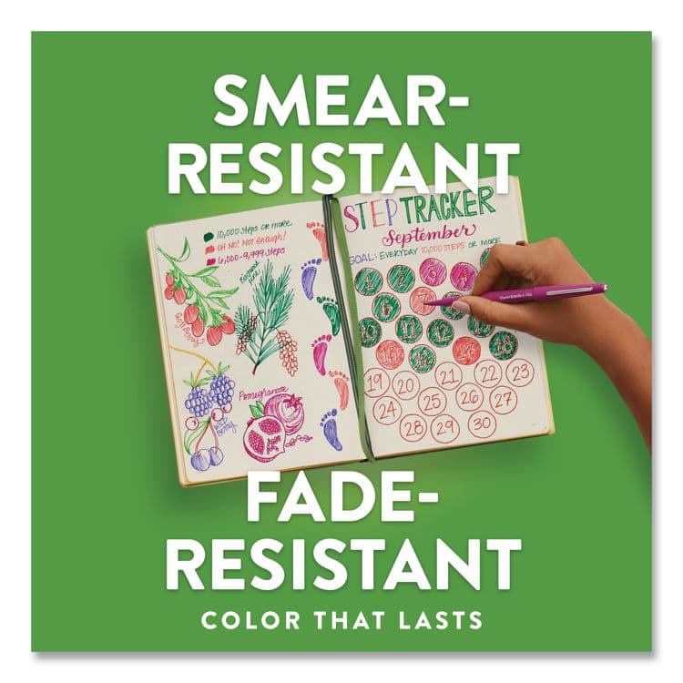 SANFORD Flair Felt Tip Porous Point Pen, Retro Accents, Stick, Medium 0.7mm, Randomly Assorted Ink, Randomly Assorted Barrel, 12/Pack (PAP2097886) thumbnail 3