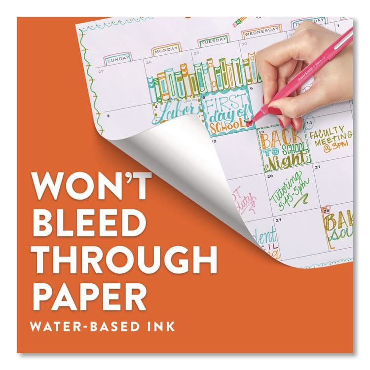 SANFORD Flair Felt Tip Porous Point Pen, Retro Accents, Stick, Medium 0.7mm, Randomly Assorted Ink, Randomly Assorted Barrel, 12/Pack (PAP2097886) thumbnail 2