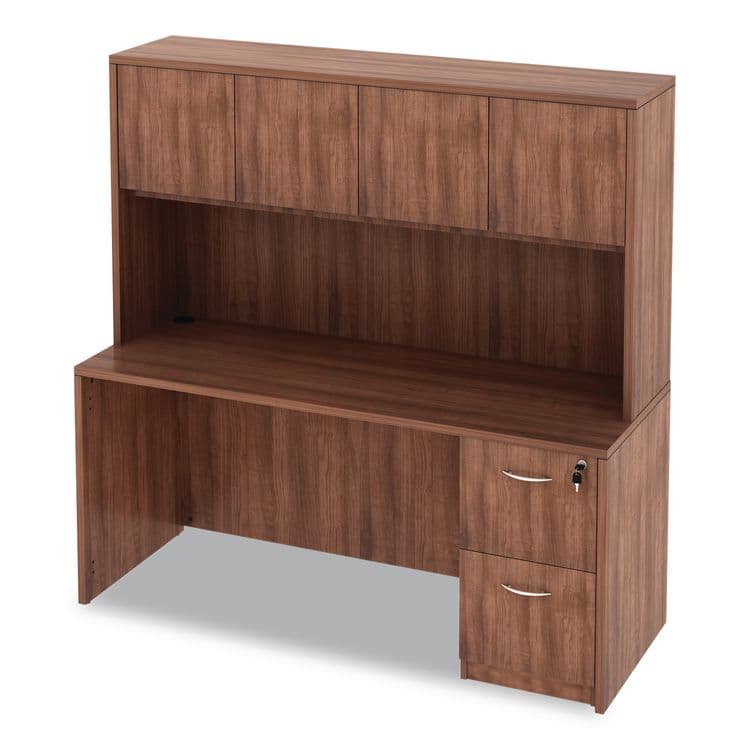 ALERA Alera Valencia Series Credenza Shell, 65w x 23.63d x 29.5h, Modern Walnut (ALEVA256624WA) thumbnail 3