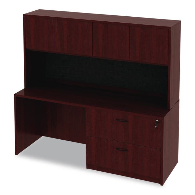 ALERA Alera Valencia Series Credenza Shell, 70.88w x 23.63d x 29.5h, Mahogany (ALEVA257224MY) thumbnail 3