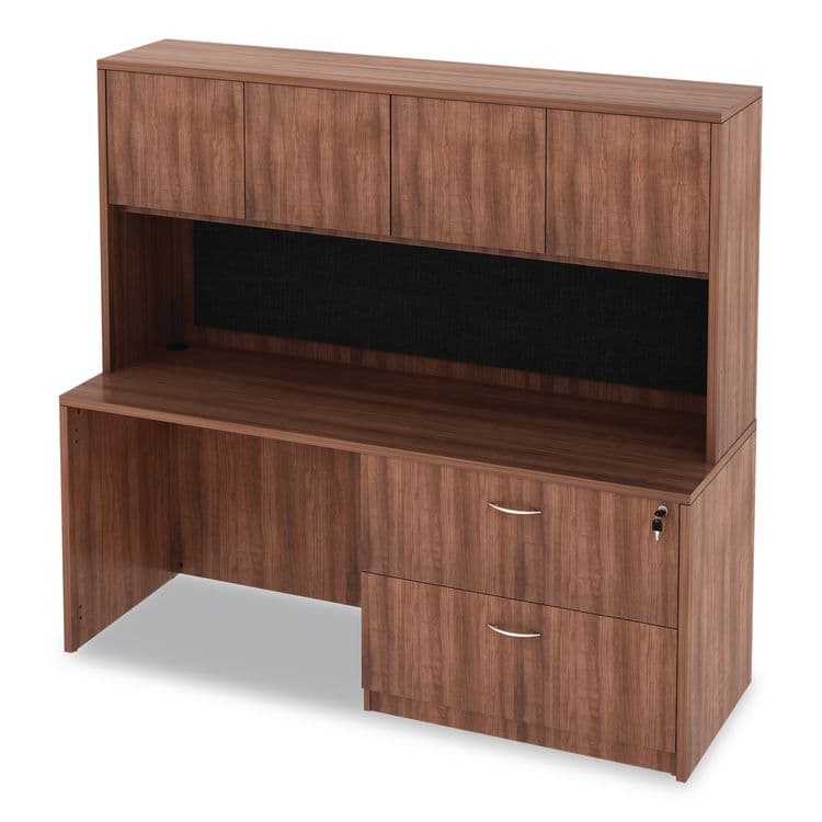 ALERA Alera Valencia Series Credenza Shell, 70.88w x 23.63d x 29.5h, Modern Walnut (ALEVA257224WA) thumbnail 3
