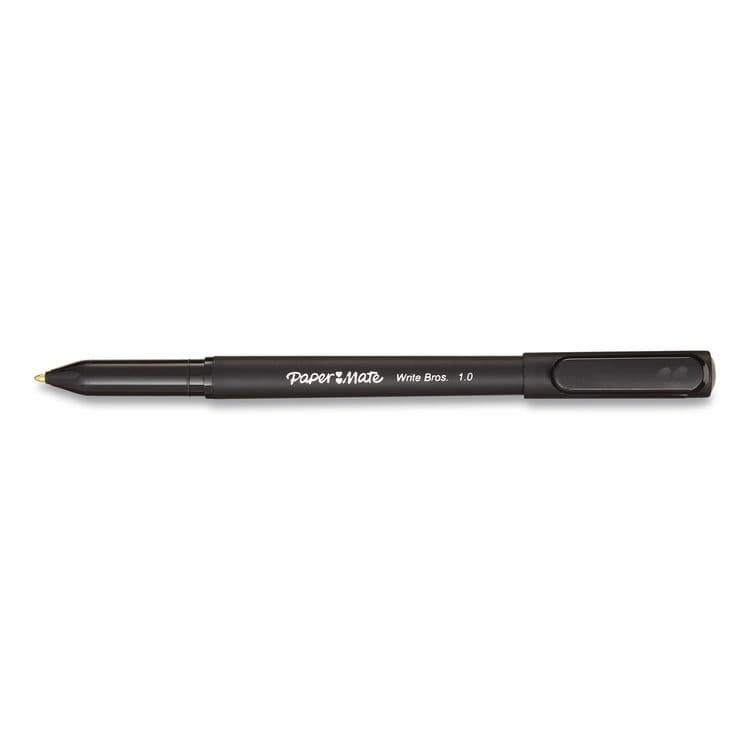 SANFORD Write Bros. Ballpoint Pen, Stick, Medium 1 mm, Black Ink, Black Barrel, 8/Pack (PAP2140570) thumbnail 2