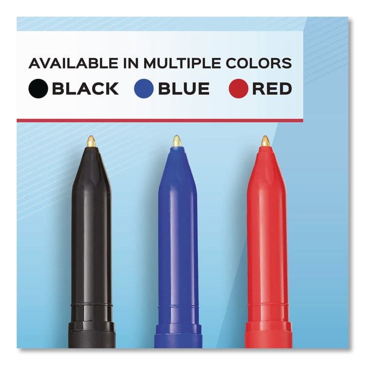 SANFORD Write Bros. Ballpoint Pen, Stick, Medium 1 mm, Black Ink, Black Barrel, 8/Pack (PAP2140570) thumbnail 4