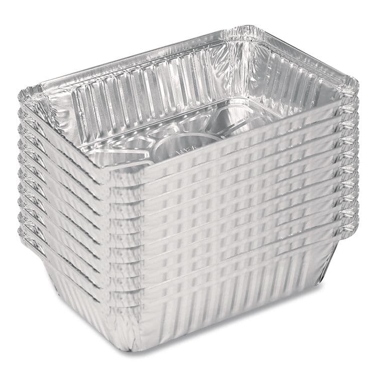 HFA Aluminum Oblong Pan, 2.25 lb, 5.94 x 8.44 x 1.81, Silver, 500/Carton (HFA206230) thumbnail 4