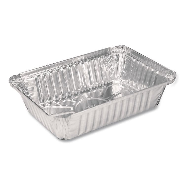 HFA Aluminum Oblong Pan, Shallow, 1.5 lb, 6 x 8.59 x 1.25, Silver, 500/Carton (HFA206130) thumbnail 3
