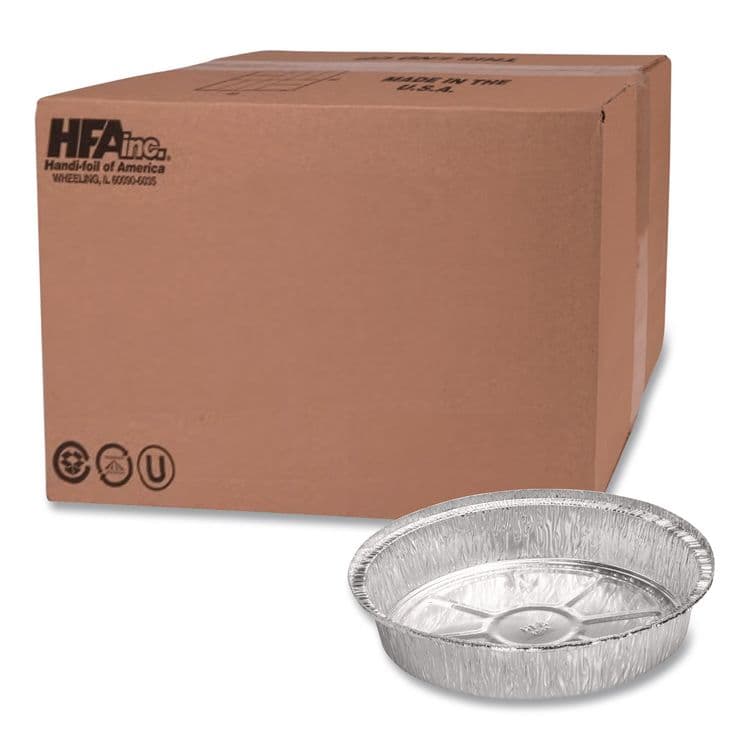 HFA Round Aluminum Container, 24 oz, 7" Diameter, Silver, 500/Carton (HFA204725)
