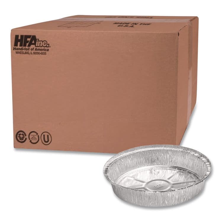 HFA Round Aluminum Container, 24 oz., 7" Diameter, Silver, 500/Carton (HFA204700)