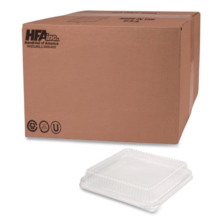 HFA Plastic Dome Lid, 8.25 x 8.25 x 1.5, Clear, 500/Carton (HFA4048DL)