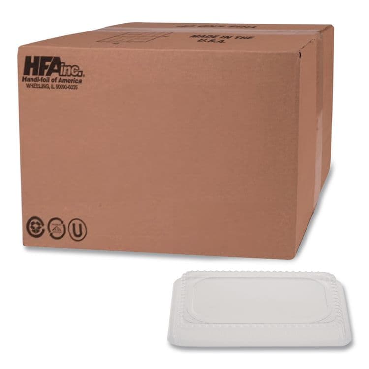HFA Plastic Dome Lids, Fits 1 lb Oblong Pan, Clear, 1,000/Carton (HFA2059DL)