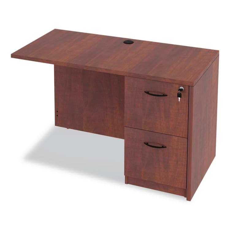 ALERA Alera Valencia Series Full Pedestal File, Left/Right, 2 Legal/Letter-Size File Drawers, Medium Cherry, 15.63" x 20.5" x 28.5" (ALEVA542822MC) thumbnail 3