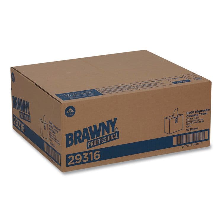 GEORGIA PACIFIC Lightweight Disposable Shop Towels, 9.1 x 12.5, White, 200/Box (GPC29316) thumbnail 2