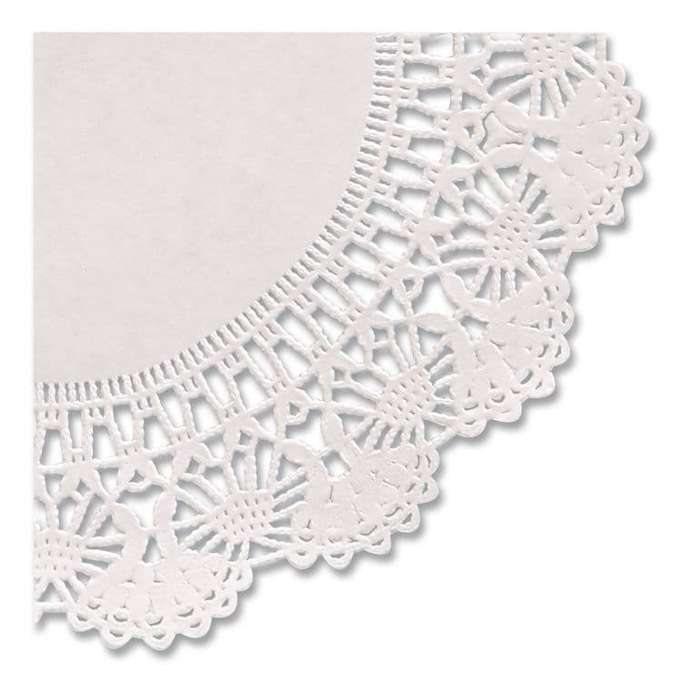 HOFFMASTER Cambridge Lace Doilies, Round, 10", White, 1,000/Carton (HFM500238) thumbnail 2