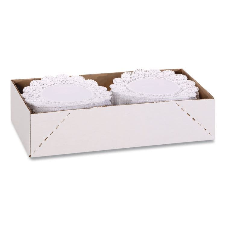 HOFFMASTER Cambridge Lace Doilies, Round, 10", White, 1,000/Carton (HFM500238) thumbnail 4