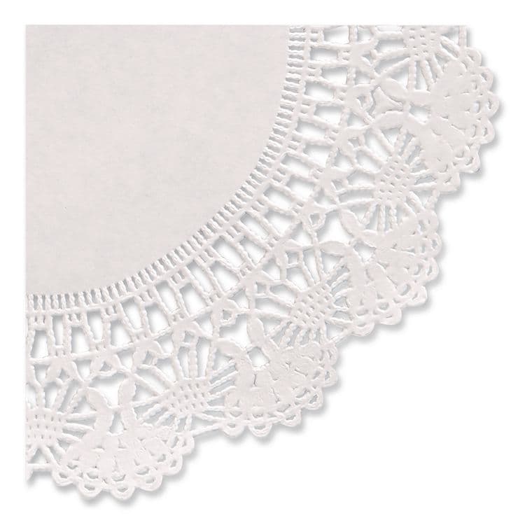 HOFFMASTER Cambridge Lace Doilies, Round, 12", White, 1,000/Carton (HFM500239) thumbnail 2