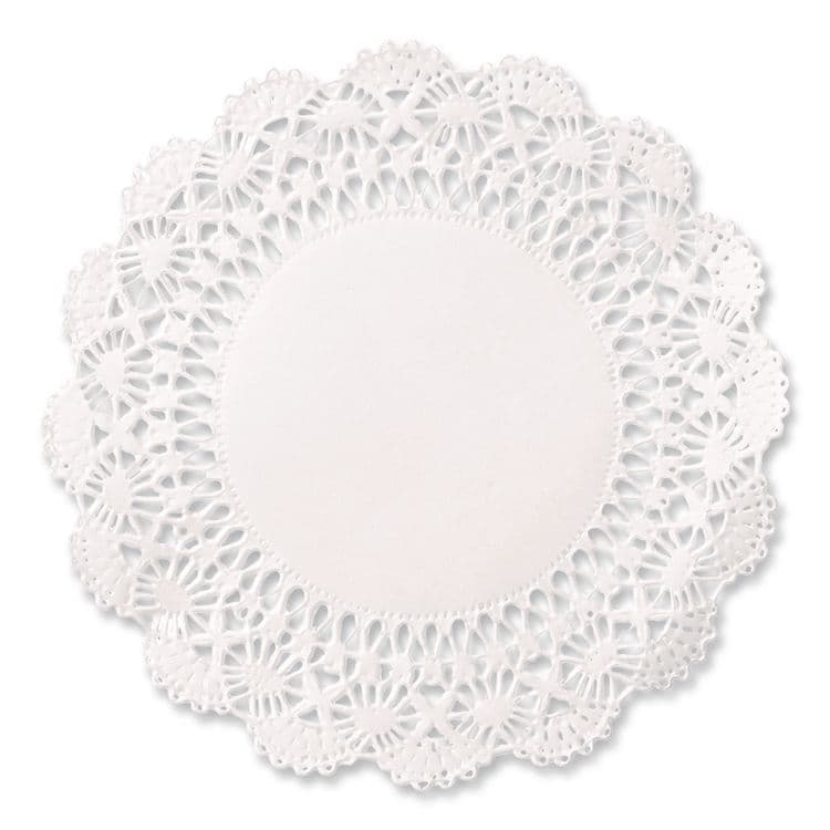 HOFFMASTER Cambridge Lace Doilies, Round, 12", White, 1,000/Carton (HFM500239)
