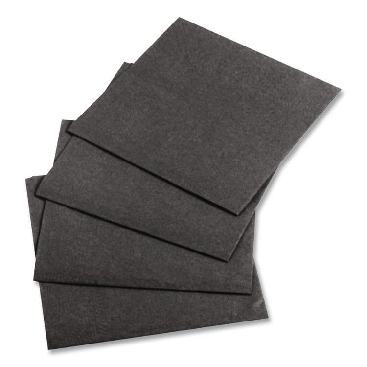 HOFFMASTER Embossed Beverage Napkins, 1-Ply, 10 x 10, Black, 1,000/Carton (HFM020212) thumbnail 4