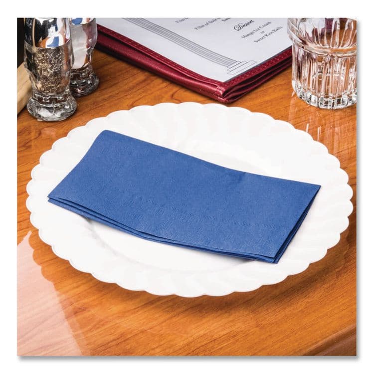 HOFFMASTER Dinner Napkins, 2-Ply, 15 x 17, Navy Blue, 1,000/Carton (HFM180522) thumbnail 3