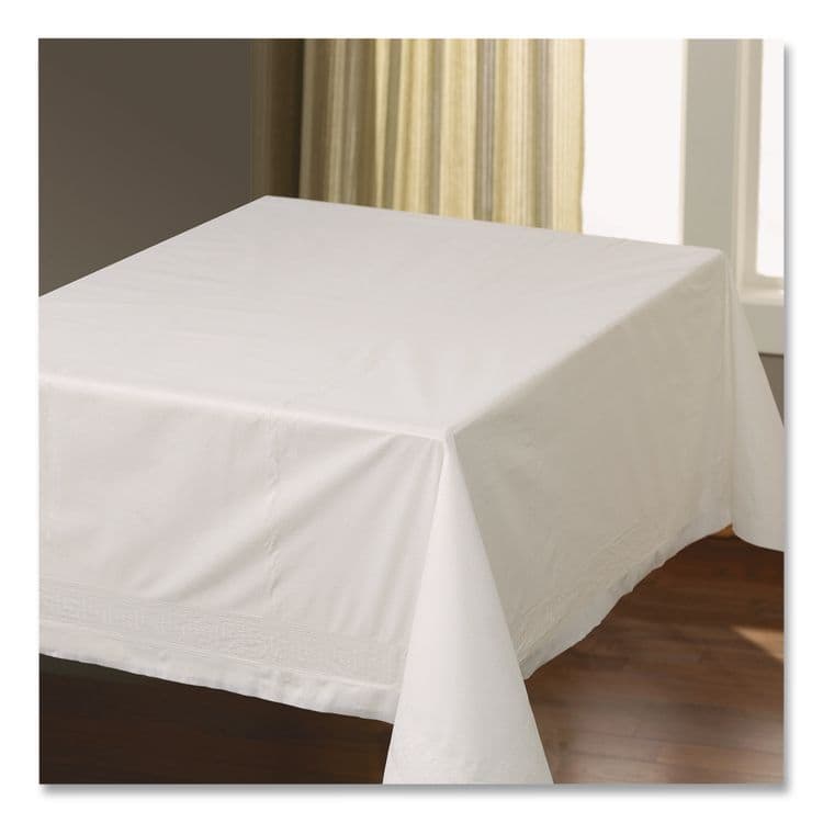 HOFFMASTER Tissue/Poly Tablecovers, 54" x 54", White, 50/Carton (HFM210046) thumbnail 3