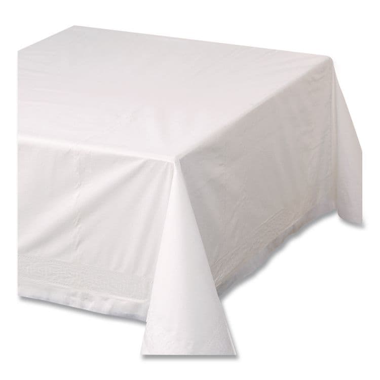 HOFFMASTER Tissue/Poly Tablecovers, 54" x 54", White, 50/Carton (HFM210046)