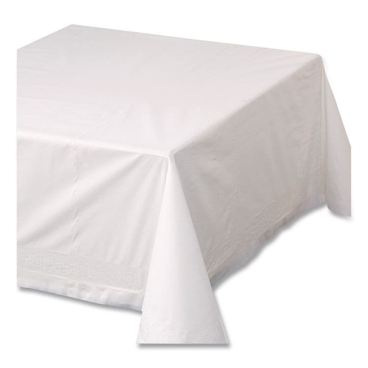 HOFFMASTER Tissue/Poly Tablecovers, 72" x 72", White, 25/Carton (HFM210066)
