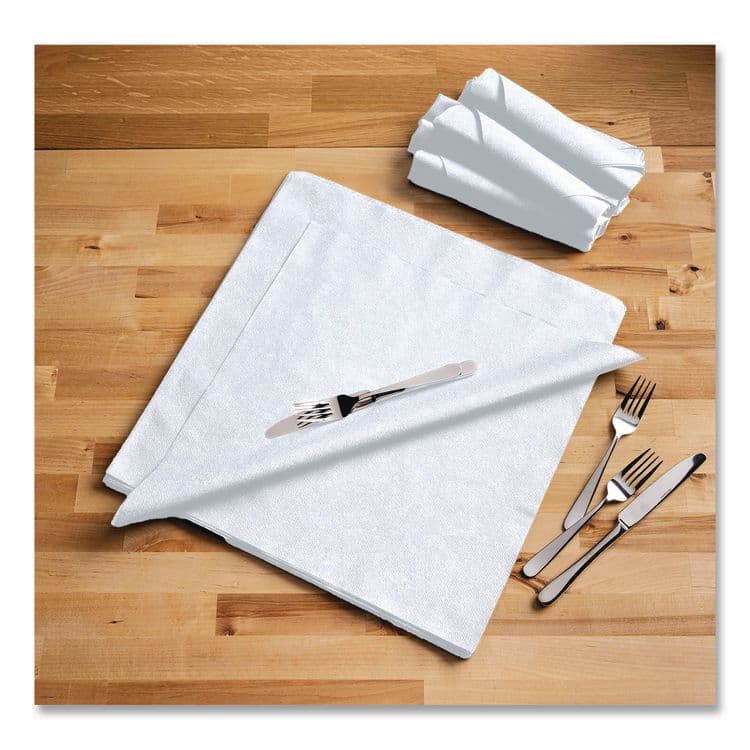 HOFFMASTER Airlaid Flat Pack Napkins, 1 Ply, 15.5 x 15.5, White, 1,000/Carton (HFM253263) thumbnail 3