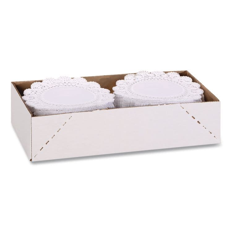 HOFFMASTER Cambridge Lace Doilies, Round, 4", White, 10,000/Carton (HFM500000) thumbnail 4