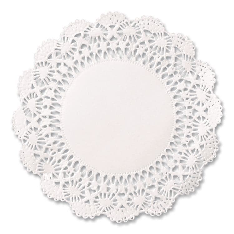 HOFFMASTER Cambridge Lace Doilies, Round, 5", White, 10,000/Carton (HFM500015)