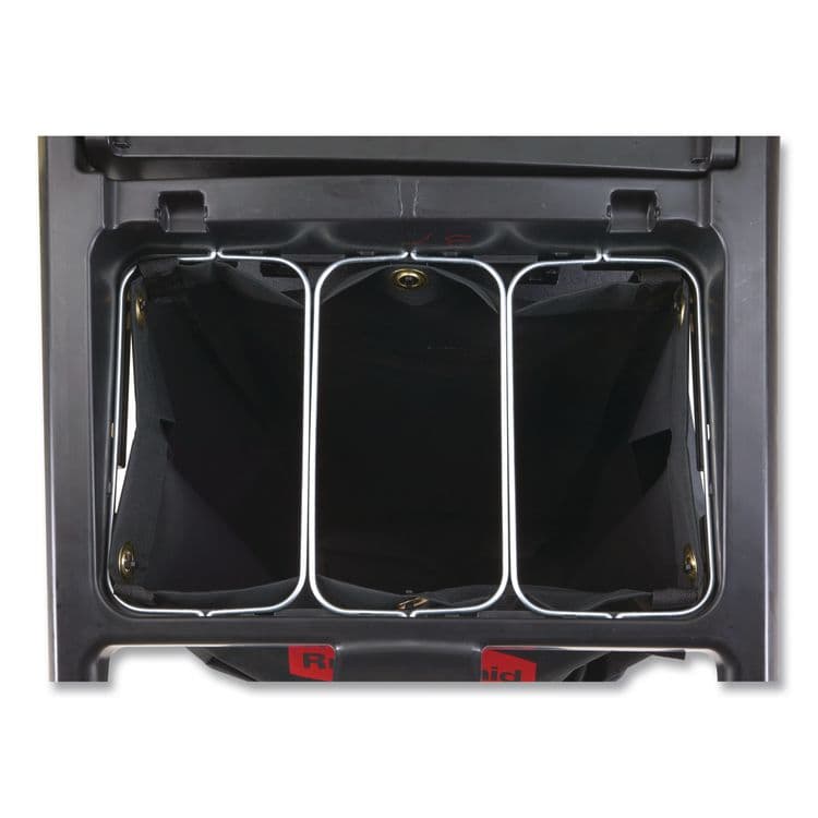 RUBBERMAID COMMERCIAL PROD. Triple Waste Wire Bag Holder for Rubbermaid Commercial Janitorial and Housekeeping Carts, 3 x 12.5 x 0.13, Steel (SGSFG9T89L10000)