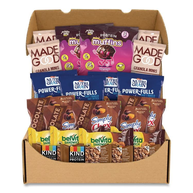 SNACK BOX PROS Chocolate for Breakfast Snack Box, Chocolate, 23 Assorted Snacks/Box (GRR70000192)