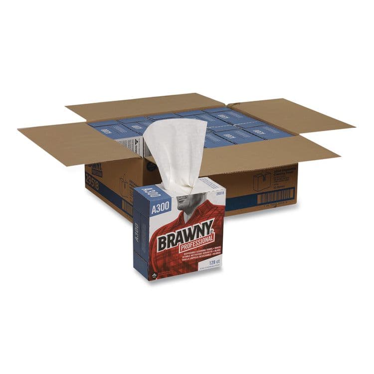 GEORGIA PACIFIC Airlaid Medium Duty Wipers, Cloth, 1-Ply, 9.2 x 12.4, Unscented, White, 128/Box, 10 Boxes/Carton (GPC29518CT)