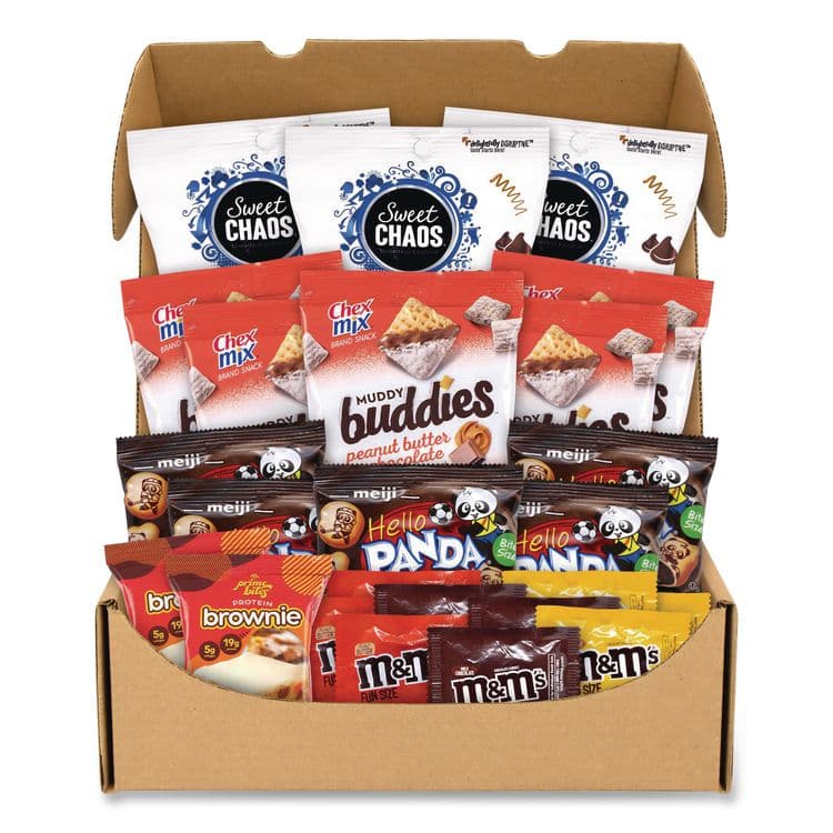 SNACK BOX PROS Peanut Butter and Chocolate Dessert Box, Peanut Butter Chocolate, 24 Assorted Snacks/Box (GRR70000193)