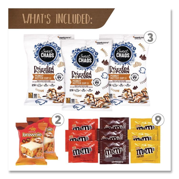 SNACK BOX PROS Peanut Butter and Chocolate Dessert Box, Peanut Butter Chocolate, 24 Assorted Snacks/Box (GRR70000193) thumbnail 3