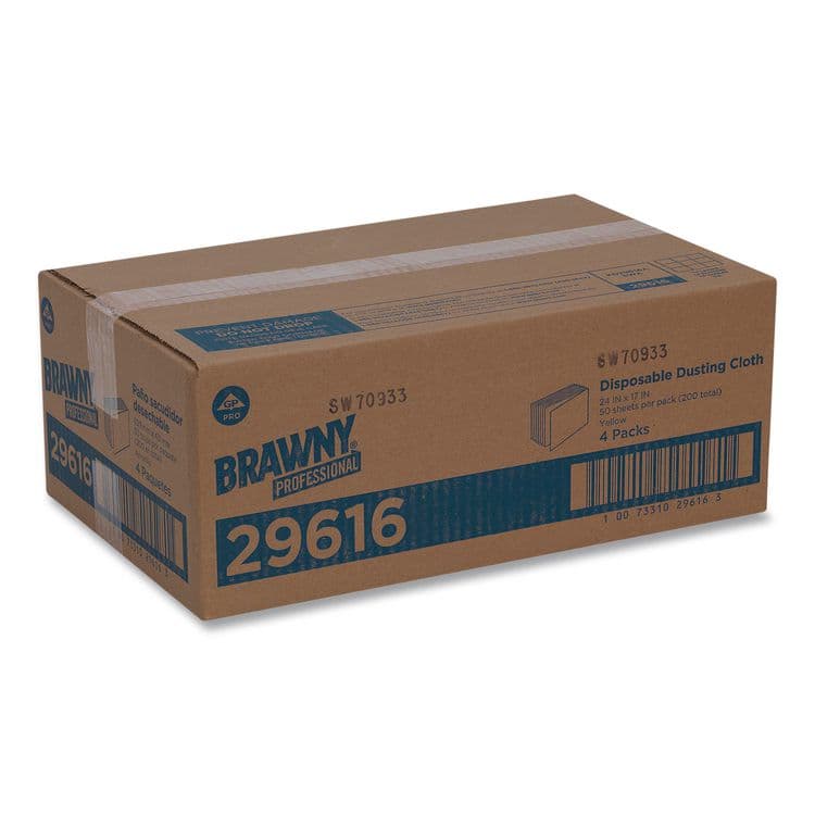 GEORGIA PACIFIC Dusting Cloths, Quarterfold, 17 x 24, Unscented, Yellow, 50/Pack, 4 Packs/Carton (GPC29616) thumbnail 2