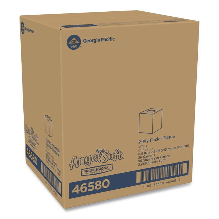 GEORGIA PACIFIC Angel Soft ps Premium Facial Tissue, Cube Box, 2-Ply, White, 96 Sheets/Box (GPC46580BX) thumbnail 2