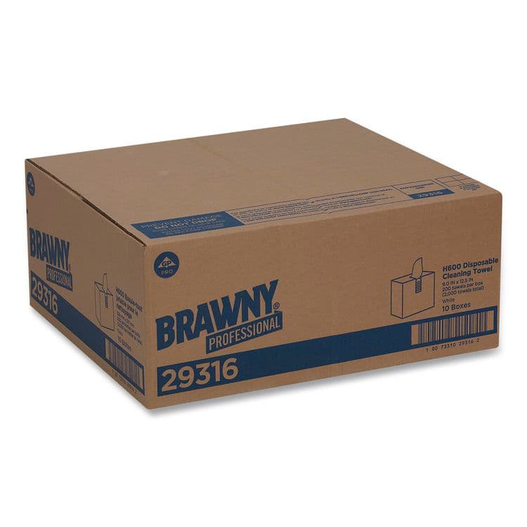 GEORGIA PACIFIC Lightweight Disposable Shop Towels, 9.1 x 12.5, White, 2,000/Carton (GPC29316CT) thumbnail 2