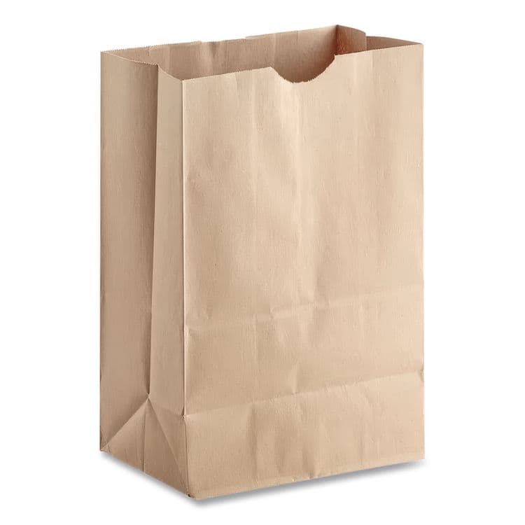ROSS & WALLACE PAPER PRODUCTS, . Grocery Paper Bags, 1/6 BBL Size, Heavy-Duty, 52# Basis Weight, 12" x 7" x 17", Kraft, 500/Bundle (BAGSK1652) thumbnail 2