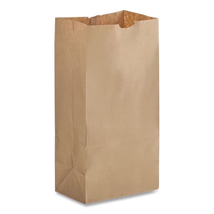 ROSS & WALLACE PAPER PRODUCTS, . Grocery Paper Bags, 12# Size, 50# Basis Weight, 7" x 4.38" x 13.75", Kraft, 500/Bundle (BAGGH12) thumbnail 2