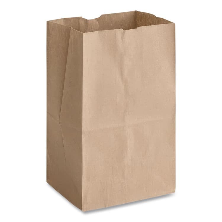 ROSS & WALLACE PAPER PRODUCTS, . Grocery Paper Bags, 20# Squat Size, Heavy-Duty, 50# Basis Weight, 8.13" x 5.88" x 12.5", Kraft, 500/Bundle (BAGGH20S) thumbnail 2