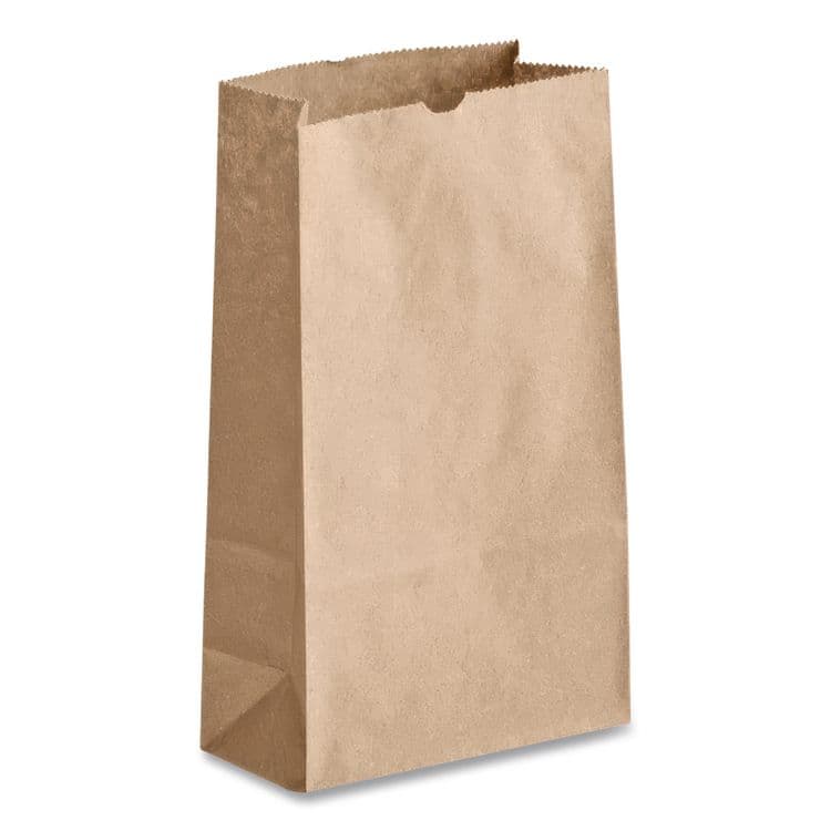 ROSS & WALLACE PAPER PRODUCTS, . Grocery Paper Bags, 2# Size, 30# Basis Weight, 4.13" x 2.63" x 7.88", Kraft, 500/Bundle (BAGGK2500) thumbnail 2