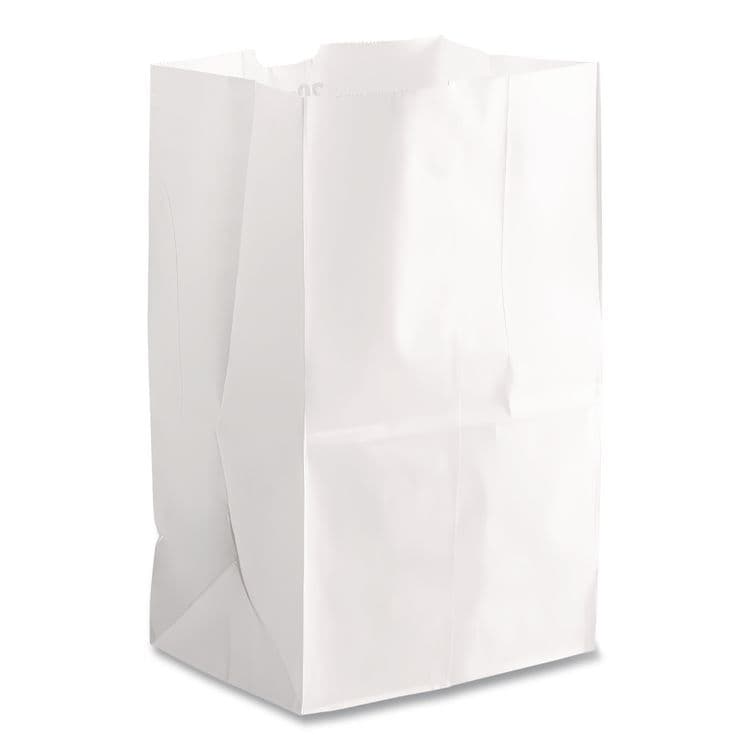 ROSS & WALLACE PAPER PRODUCTS, . Grocery Paper Bags, 20# Squat Size, 40# Basis Weight, 8.13" x 5.88" x 12.5", White, 500/Bundle (BAGGW20S500) thumbnail 2
