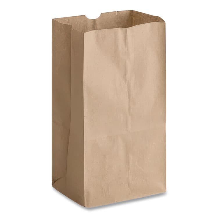 ROSS & WALLACE PAPER PRODUCTS, . Grocery Paper Bags, 25# Squat Size, Extra-Heavy-Duty, 60# Basis Weight, 8.25" x 5.25" x 16.13", Kraft, 500/Bundle (BAGGX2560S) thumbnail 2